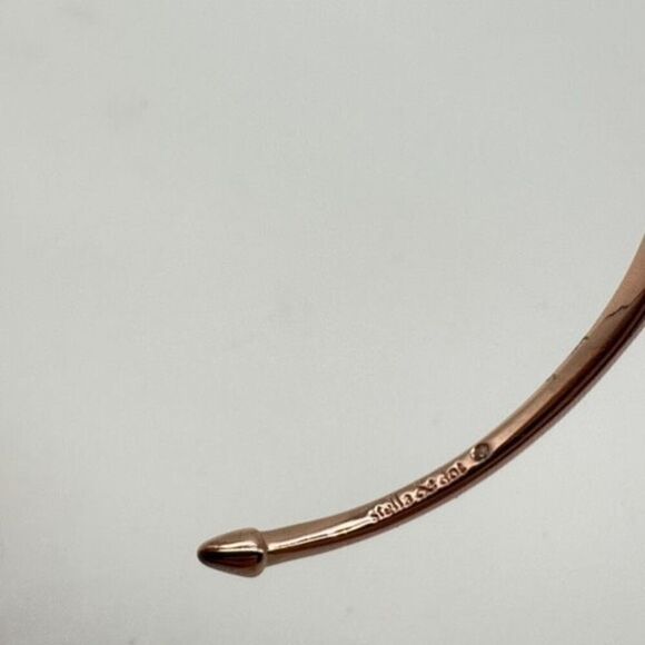 Stella & Dot Pave Inset Rose Gold Cuff Dainty Minimalist understated Elegant - Picture 6 of 8